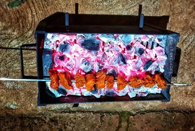 Grilled non veg barbeque in hotel shivneri agro tourism, tapola