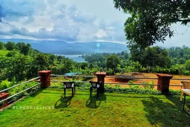 View from Hotel Shivneri Agro Tourism, Tapola
